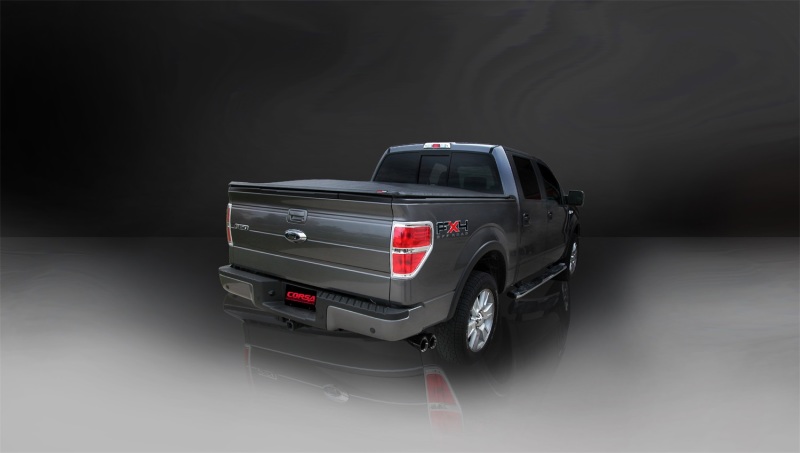 Ford F-150 Raptor Performance Exhaust - CORSA Performance - Cat Back Single Side Exit with Twin 4.0in. Black PVD Pro-Series Tips - Black - 2010